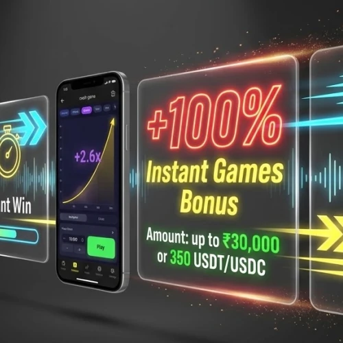 Launch fast-paced instant games with your new Parimatch app bonus.